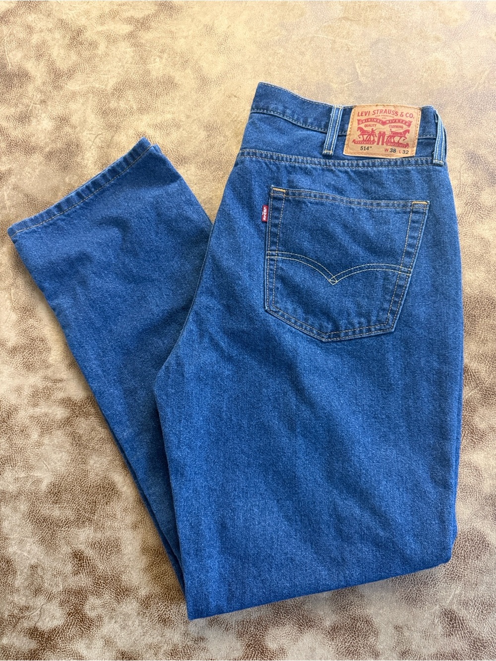 Levi’s 514 Men’s Straight Fit Jeans W38 L32 Blue Denim